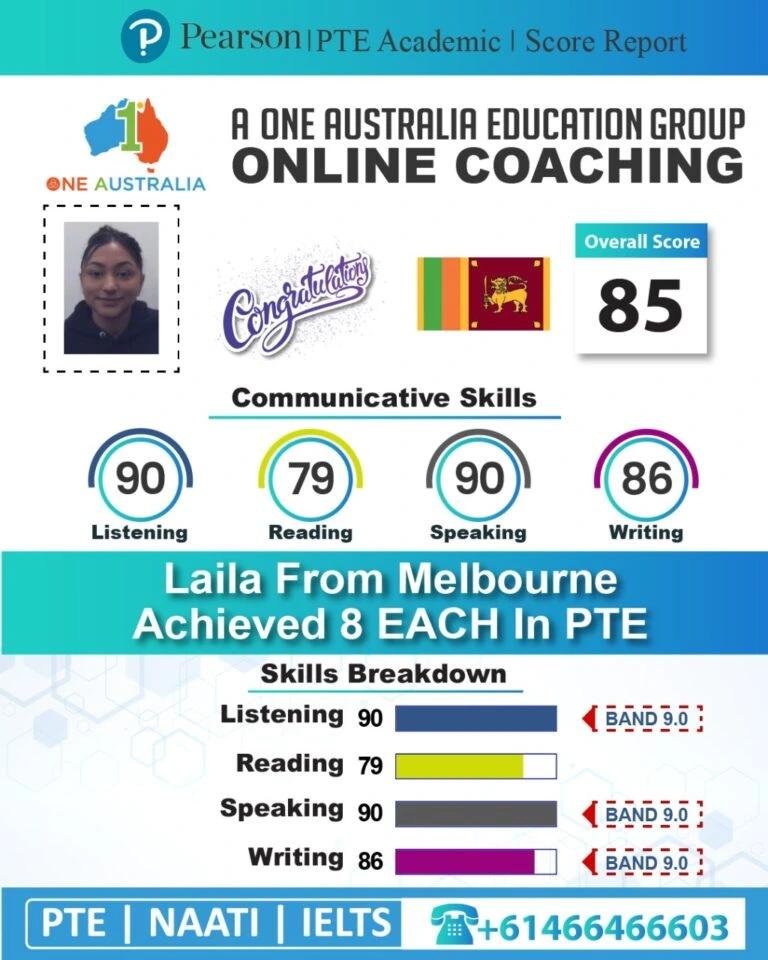 Laila online pte coaching scorecard
