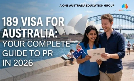 Person standing on grassy ground beside a pathway, representing 189 visa Australia PR journey concept