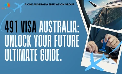 491 visa Australia guide banner showing travel theme and paperwork for regional migration pathway