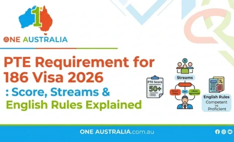 PTE Requirement for 186 Visa 2026 with score, streams and English rules explained